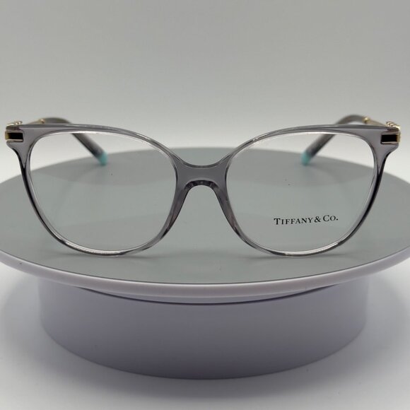 New Tiffany & CO Eyeglasses TF 2220B 8270 Crystal Grey Gold Frames 54mm READ - Picture 2 of 9